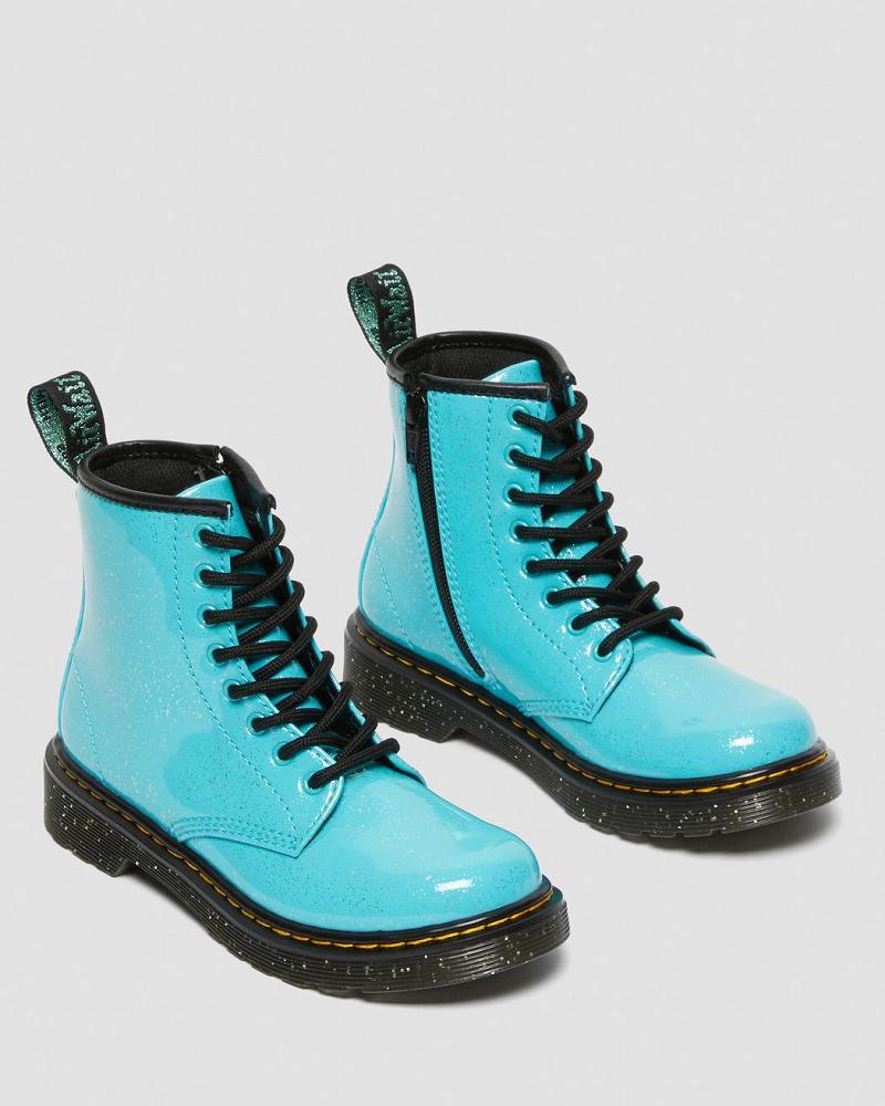 Dr Martens Junior 1460 Glitter Veterlaarzen Kinderen Turquoise | NL 144NWY